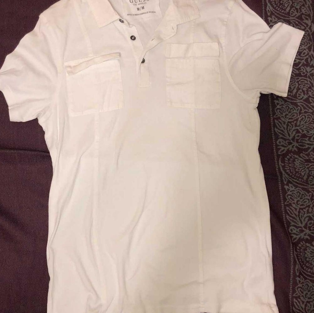 White Guess Mens Shirt